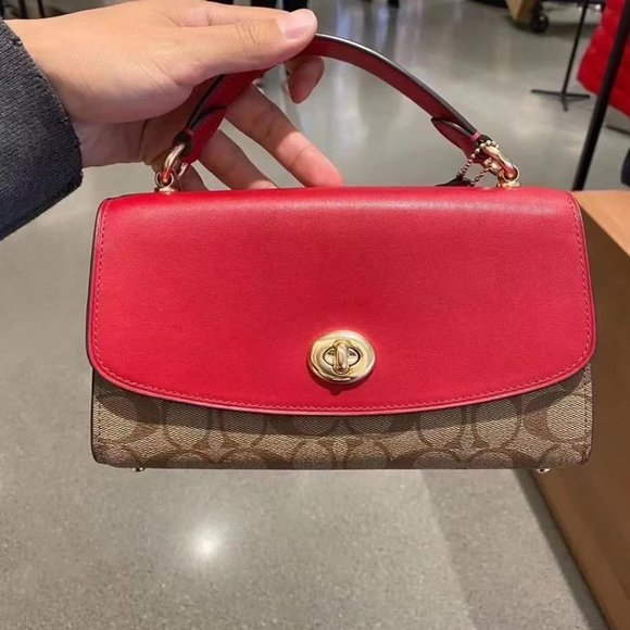 coach Tilly Satchel 23 In Signature Canvas C1439 - Picture 8 of 13